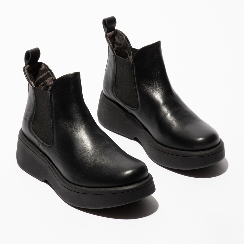 Fly London Stivaletto Donna Modello Mulk159fly – Pelle Naturale, Realizzato A Mano In Portogallo, Design Moderno Ed Eclettico, Suola Comoda, Colore Unico